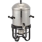 American Metalcraft Round Hammered Stainless-Steel Manual Coffee Chafer Urn, 52 Cups, Silver