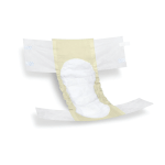 FitRight Extra Disposable Briefs, X-Large, White/Yellow, 20 Briefs Per Bag, Case Of 4 Bags