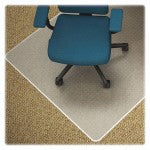 Lorell Rolled Low Pile Studded Chair Mat, 36in x 48in, Standard Lip