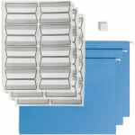 Smead ProTab Filing System With 20 Hanging File Folders, 24 ProTab 1/3-Cut Tab Labels And Eraser, Letter Size, Blue