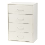 IRIS 4-Drawer Dresser, 32-15/16inH x 23-1/4inW x 13-13/16inD, Off White