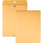 Quality Park Envelopes, 10in x 13in, Clasp Closure, Brown, Box Of 100, QUA37797