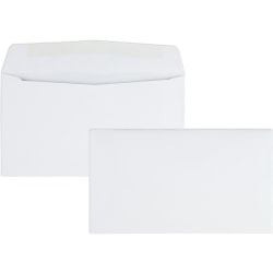 Quality Park #6 Business Envelopes, Gummed Seal, White, Box Of 500