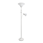 Elegant Designs 2-Light Mother/Daughter Floor Lamp, 71inH, White