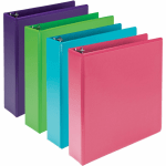 Samsill Earthchoice Durable View Binder, 2in Ring, 8 1/2in x 11in, Assorted Colors, Pack Of 4