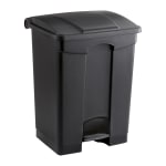 Safco Plastic Step-On Receptacle, 17 Gallon, Black