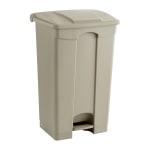 Safco Plastic Step-On Receptacle, 23 Gallon, Tan