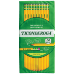 Ticonderoga #2 Pre-sharpened Pencils, 0.7 mm, Yellow, Pack Of 72 Pencils