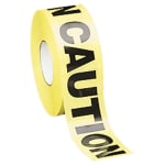 Tatco "Caution" Barricade Tape, 3in x 1000ft, Yellow