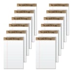 TOPS Second Nature 100% Recycled Writing Pads, 5in x 8in, Legal Ruled, 50 Sheets, White, Pack Of 12 Pads