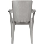 Inval Stackable Patio Dining Chairs, Plastic, Taupe, Pack Of 4 Chairs