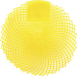 Genuine Joe Eclipse Scented Urinal Screen - Anti-splash, Flexible, Deodorizer, Sturdy - 1 Dozen - Yellow