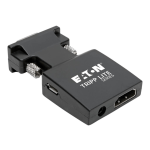 Eaton Tripp Lite Series HDMI to VGA Active Converter with Audio (F/M), 1920 x 1200 (1080p) @ 60 Hz - Video converter - HDMI - VGA - black