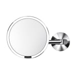 simplehuman Wall Mount Sensor Mirror, 9-1/8inH x 13-13/16inW x 3-1/8inD, Polished Silver, Wall Mount