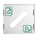 Bankers Box Waste And Recycling Bin Lids, Paper, 18 1/4in x 18 1/4in x 6in, 60% Recycled, White/Green, Pack Of 10