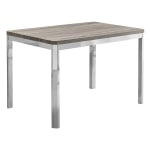 Monarch Specialties Elijah Dining Table, 30inH x 47-1/2inW x 31-1/2inD, Dark Taupe