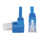 Tripp Lite N204-015-BL-LA Left-Angle Cat6 Ethernet Cable - 15 ft., M/M, Blue - First End: 1 x RJ-45 Male Network - Second End: 1 x RJ-45 Male Network - 1 Gbit/s - Patch Cable - Gold Plated Contact - 24 AWG - Blue