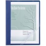 ACCO Front Vinyl Report Cover, 8-1/2in x 11in, Clear/Blue