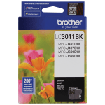 Brother LC3011 Black Ink Cartridge, LC3011BKS