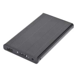 Sabrent EC-25HSU Hard Drive Enclosure - 1 x 2.5in - 9.5 mm Height Internal - Serial ATA, eSATA, USB - External