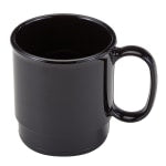 Cambro Camwear Dinnerware Mugs, 7.5 Oz, Black, Pack Of 48 Mugs