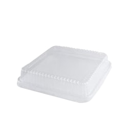 Square Dome Lid, 8in, Clear, Carton Of 500