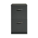 Hirsh 23inD Vertical 2-Drawer Mobile Pedestal File Cabinet, Charcoal