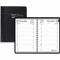 SKILCRAFT Daily Appointment Planner - Daily - 12 Month - January - December - 2 Day Double Page Layout - Wire Bound - Multi - 8in Height x 5in Width - Embossed, Dated Planning Page, Printed, Appointment Schedule - 1 Each