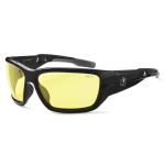 Ergodyne Skullerz Safety Glasses, Baldr, Black Frame, Yellow Lens