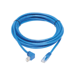 Tripp Lite Cat6 Ethernet Cable Down Right Angled UTP Molded M/M Blue 15ft - 15 ft Category 6 Network Cable for Network Device, Patch Panel, Switch, Printer, Computer, Photocopier, Router, Modem, Server, VoIP Device, Rack Cabinet, .. - 24 AWG - Blue