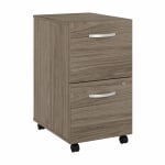 Bush Business Furniture Hybrid 28inD Vertical 2-Drawer Mobile File Cabinet, Modern Hickory, Delivery