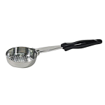 Vollrath Spoodle Perforated Portion Spoon With Antimicrobial Protection, 6 Oz, Black