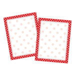 Barker Creek Computer Paper, Letter Paper Size, 60 Lb, Red & White Dot, 100 Sheets