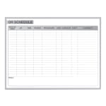 Ghent OR Schedule Magnetic Dry-Erase Whiteboard, 36in x 48in, Aluminum Frame With Silver Finish