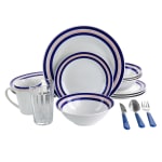 Gibson All U Need 32-Piece Ceramic Dinnerware Set, White