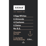 RXBAR Protein Bars, Chocolate Sea Salt, 1.8 Oz, Pack Of 12 Bars