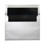 LUX Foil-Lined Invitation Envelopes A4, Peel & Press Closure, Silver/Black, Pack Of 1,000