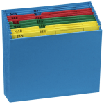 Pendaflex File Pockets, QuickView Monthly Desktop Project, Letter Size, Jan-Dec, Blue