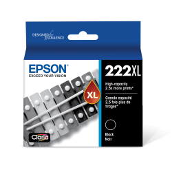 Epson Claria T222XL High-Yield Black Ink Cartridge, T222XL120-S