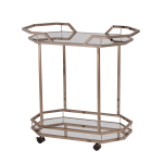 SEI Furniture Ari Bar Cart, 30-3/4inH x 15inW x 16-1/2inD, Champagne