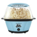 West Bend 6-Quart 850W Popcorn Maker, 11-1/16inH x 12-1/4inW x 10-3/16inD, Sky Blue