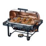 American Metalcraft Roll-Top Chafer With Cover, Rectangular, 8 Qt, Copper