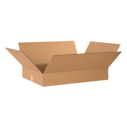 Partners Brand Flat Corrugated Boxes, 24in x 18in x 4in, Kraft, Pack Of 20