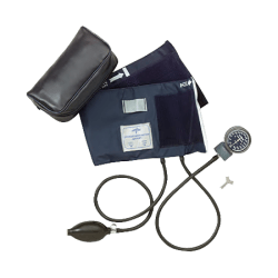 Medline Handheld Aneroid Sphygmomanometer, Adult, Blue