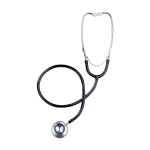 Medline Dual-Head Stethoscope, 22in Tubing, Black