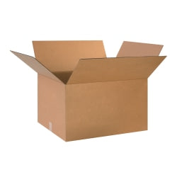 Partners Brand Corrugated Boxes, 24in x 20in x 14in, Kraft, Pack Of 10