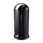 Genuine Joe 30% Recycled 13.5-Gallon Pedal Receptacle Bin, Black