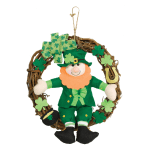 Amscan 242030 St. Patricks Day Grapevine Wreaths, 20in x 20in x 4in, Green, Pack Of 2 Wreaths