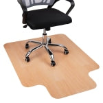 Mind Reader Office Chair Mat with Lip, Hardwood Floors, 47-1/2 x 35-1/2, PVC, Woodtone