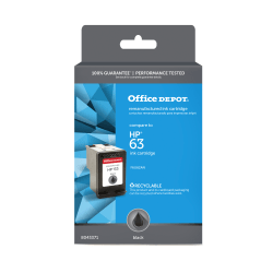 Office Depot Brand Remanufactured Black Ink Cartridge Replacement For HP 63